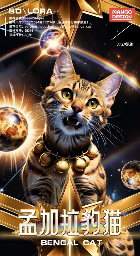 Animal model - Bengal Ocelot cat