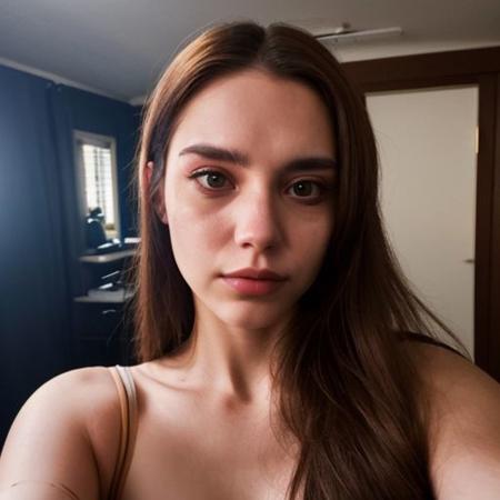 A selfie style photo of the last 25 year old woman from the last day of human kind on earth, extremely detailed, apocalypse, end of times