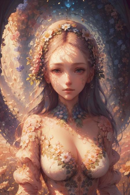 (Illustration:1.3) ,beautiful planet earth with flowers and plants sprouting spring day,(by Artist Anna Dittman:1), woman, (((masterpiece))), (((best quality))), ((ultra-detailed)),(detailed light),((an extremely delicate and beautiful)), flat illustration, flat illustration,((solo)),  <lyco:nclrdfsn-000010:0.5>