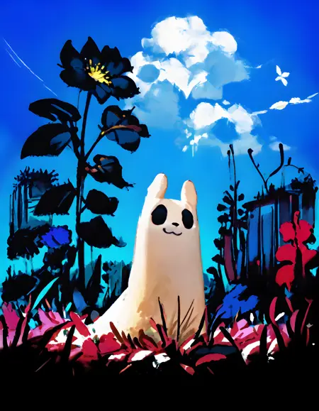 Rainworld paintings artstyle (Pony)