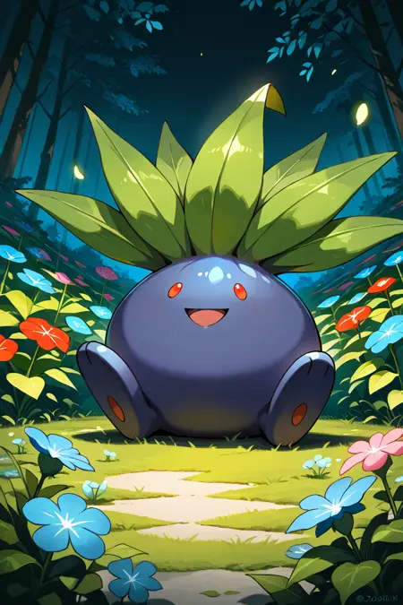 Oddish: Weed Pokemon | ナゾノクサ (Pokedex #0043) [Illustrious & Pony]