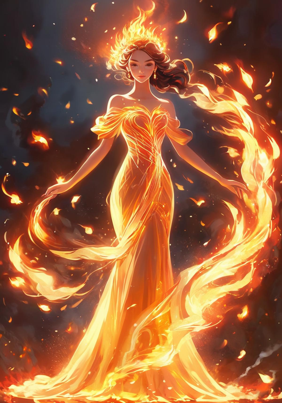 Fire Element - Special Effects (火元素-特效)[SDXL白棱Lora] image by Shan_bailing