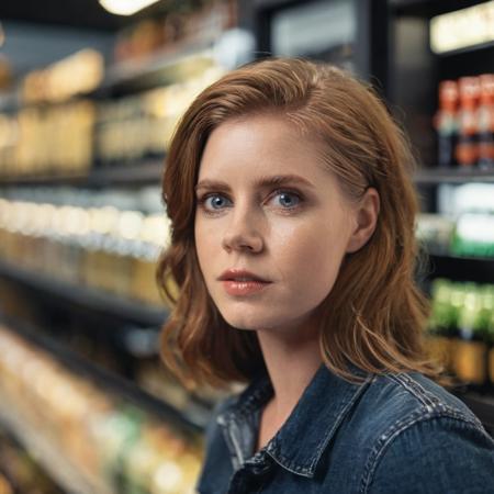 cinematic photo professional fashion close-up portrait photography of a beautiful ((ahmx:1.2) woman) at liquor store during Afternoon, Nikon Z9. 35mm photograph, film, bokeh, professional, 4k, highly detailed
 <lora:AmyAdams XLDogu_amhx woman:1.2>