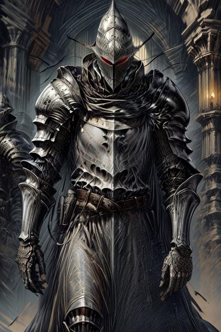score_9, score_8_up, 8, score_7_up, solo,  
fantasy style, masterpiece, 8k, dynamic pose, 20 y.o, <lora:Fantasy_Classes_SD:1>,
(Dungeons and Dragons) Thorough, analog style, eye focus, highest quality, (highly detailed skin), full body, photo of a exquisitely beautiful,
BREAK
This is a highly detailed digital illustration depicting a medieval knight in full armor. The knight stands in a commanding pose, facing forward with a serious expression. He wears a gleaming silver helmet adorned with intricate designs and metal glowing halo attached to it top, suggesting supernatural or magical powers. The helmet covers his face, with only a hint of his determined gaze visible. The knight's armor is a mix of silver and blue, with ornate gold accents and intricate patterns. The chest plate is embossed with a stylized emblem, and the shoulder pauldrons feature similar designs. The armor is reinforced with metal rivets and has a smooth, polished finish. The knight's attire includes a dark blue tunic with a brown belt cinched around his waist, adding a touch of contrast to the metallic armor. The background is a gradient of gray clouds, suggesting a stormy or mystical atmosphere. The lighting is soft yet directional, highlighting the knight's armor and giving it a three-dimensional appearance
BREAK
oil painting, BadDream, negative_hand, NEG_EMBED_STABLE_YOGI_V3, FastNegativeV2, AissistV2
(detailed:1.3), (sharp focus:1.1), medieval style, (expressive face:1.2),,