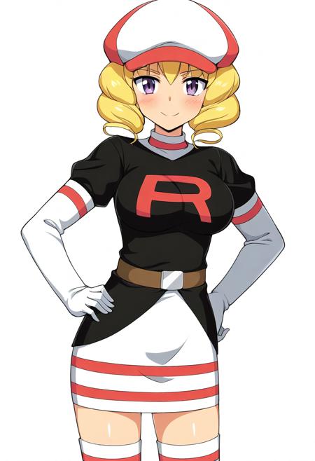 domino_(pokemon), team rocket uniform,beret