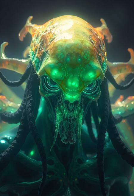Masterpiece, a bioluminescence translucent clepto-parasitism/humanoid, 32k, 16k, 8k, cinematic art, realistic art, detail,