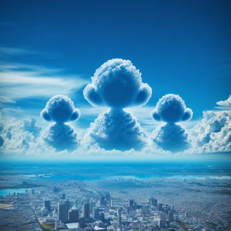 character cloud CHCL cumulonimbus cloud cityscape landscape day blue sky