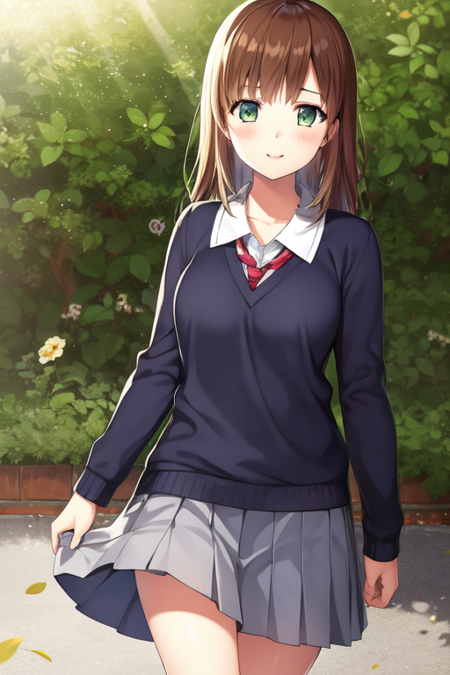 tachibanahina, 1girl, solo, school uniform