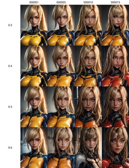 nijistyle, portrait of zero suit samus aran, ikaros-androids, detailed eyes, hd, blonde hair <lora:sxz-niji-v2:0.78>  <lora:ikaros-androids-000001:0.3>