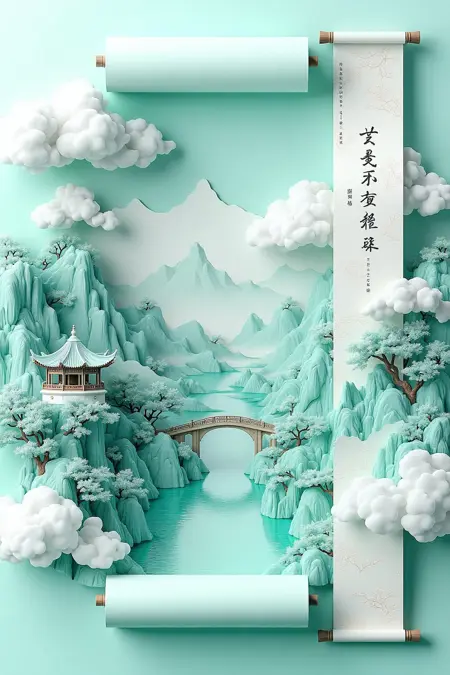 D_Chinese Style Scrolls_Landscape Painting Generation