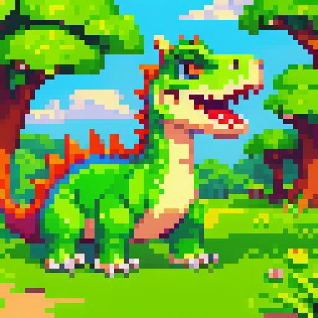 A cute dinossaur,
, pixel art, PixArFK,
<lora:PixArFK6415PasWithoutTE:1>