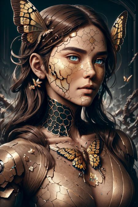 8k portrait of beautiful cyborg with brown hair, intricate, elegant, highly detailed, majestic, digital photography, art by artgerm and ruan jia and greg rutkowski surreal painting gold butterfly filigree, broken glass, (masterpiece, sidelighting, finely detailed beautiful eyes: 1.2), hdr, (detailed background window to a new dimension, plants and flowers:0.7) <lora:more_details:0.5> infinity, infinite symbol <lora:ral-drath-sd15:1>