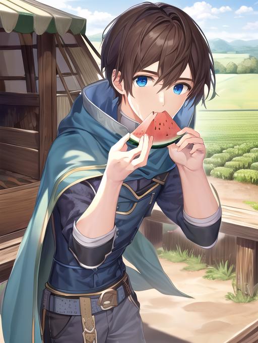 Action - Eating Watermelon - スイカで夏を満喫しよう！ image by MerrowDreamer