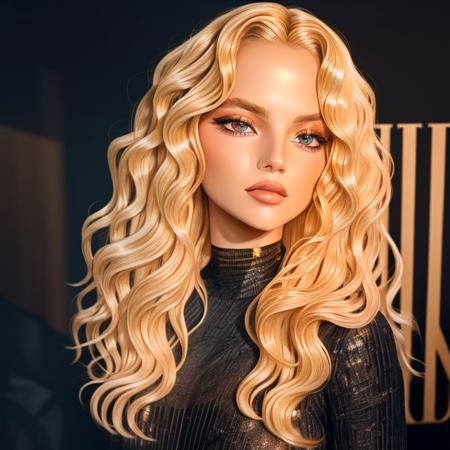 portrait of a ((stunning)) woman  <lora:ismerced1-10_v2:0.9> with (wavy blonde hair:1.4) , wearing a tight black choker, perfect face, realistic, 4K, (masterpiece), high quality, smooth skin, ethereal,highly detailed face