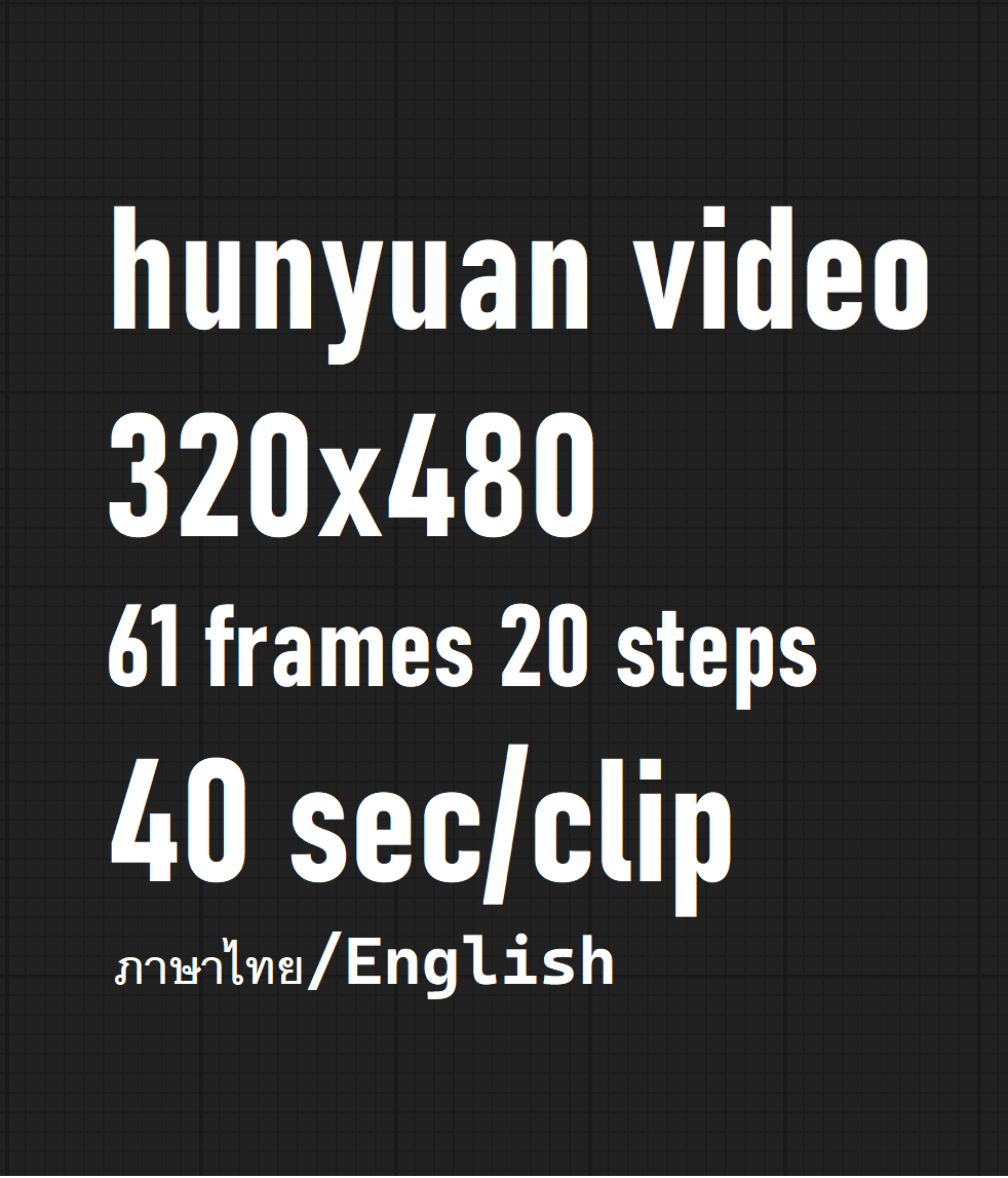 ใช้ cloud ในการ run hunyuan video ตกชั่วโมงละ 12 บาท เจนคลิปละ 40 วิ (Thai/Eng version)