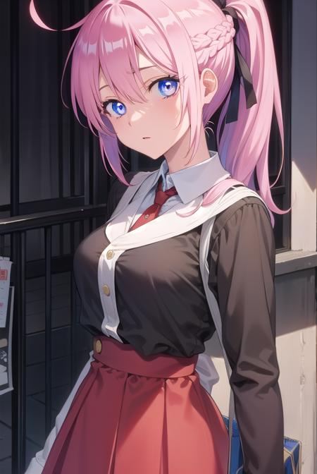 miyakoshikimori, <lyco:miyakoshikimori-lyco-nochekaiser:1>,
miyako shikimori, long hair, blue eyes, hair between eyes, pink hair,
BREAK dress, ponytail, braid, red dress, collar, button, skirt, red skirt,
BREAK looking at viewer,
BREAK outdoors,
BREAK <lyco:GoodHands-beta2:1>, (masterpiece:1.2), best quality, high resolution, unity 8k wallpaper, (illustration:0.8), (beautiful detailed eyes:1.6), extremely detailed face, perfect lighting, extremely detailed CG, (perfect hands, perfect anatomy),