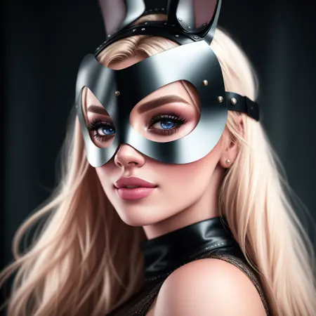 Leather Bunny Mask