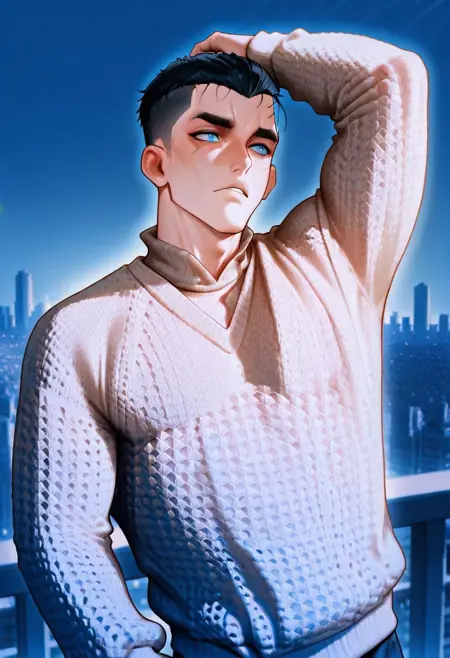 see-through knit sweater,