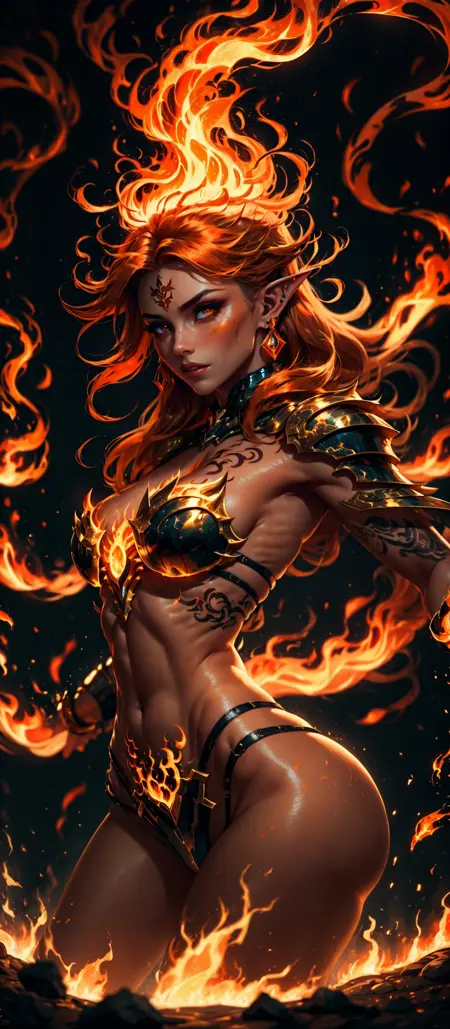 Fire elf V2 ( OC : Emberlyn)