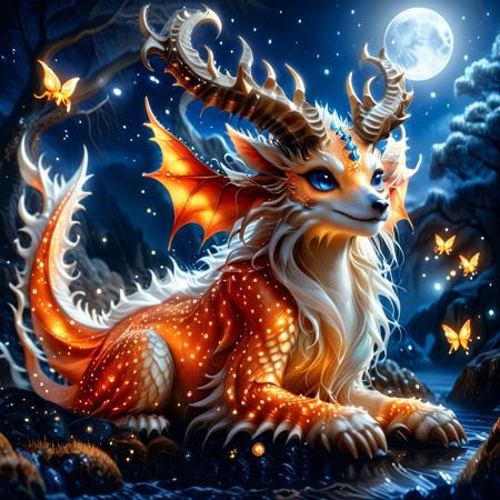 chibi cute Celestial Sorceress commanding dreamlike astral beasts with Reptile Skin, ethereal golden glow, intricate fantasy sorceress, surrounded by constellation stag with Reptile Skin, glowing wolves with Reptile Skin, and floating whale with Reptile Skin, surreal moonlit battlefield, cinematic lighting, highly detailed, surrealist Fantasy style, vibrant colors, magical atmosphere, 8K ultra HD, mobe-godeen