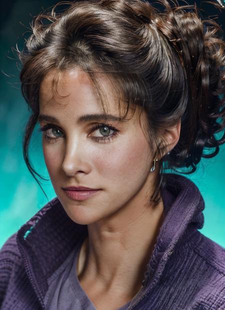 portrait of skswoman, happy, wearing evening gown , with Half-up, half-down hairstyle , background bathroom epic (photo, studio lighting, hard light, sony a7, 50 mm, matte skin, pores, colors, hyperdetailed, hyperrealistic), <lyco:Connie Sellecca:1.2>