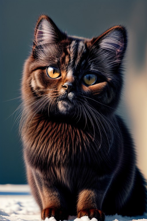 beautiful, ((masterpiece, best quality, intricate details:1.2)), persian cat on a snowy day, highres, realistic, UHD, sharp focus, mesmerizing, ultra detailed, high texture resolution, ((breathtaking)), photorealistic, 64k, crisp colors, 32 bit colors, dynamic angle, dynamic light, digital drawing, concept art, amazing composition