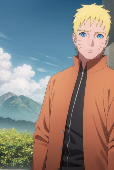 narutouzumaki, <lora:naruto uzumaki-lora-nochekaiser:1>,
naruto uzumaki, uzumaki naruto, blue eyes, blonde hair, male focus, facial mark, whisker markings, short hair,
BREAK long sleeves, jacket, orange jacket, pants, black pants,
BREAK outdoors, nature, forest, grass, sky, sun, clouds,
BREAK looking at viewer,
BREAK <lyco:GoodHands-beta2:1>, (masterpiece:1.2), best quality, high resolution, unity 8k wallpaper, (illustration:0.8), (beautiful detailed eyes:1.6), extremely detailed face, perfect lighting, extremely detailed CG, (perfect hands, perfect anatomy),