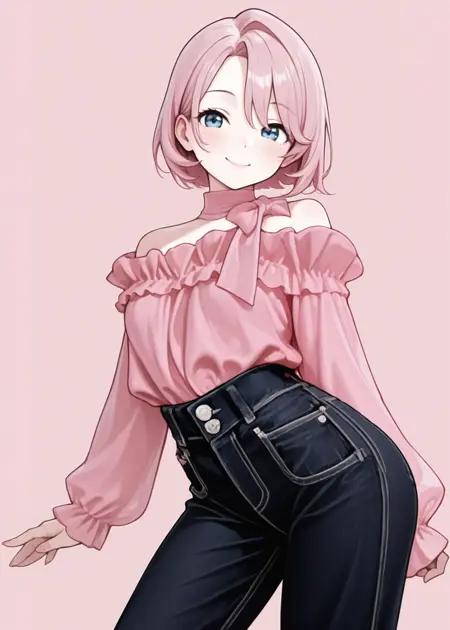 【COSTUME】Off-Shoulder Ruffles with Denim