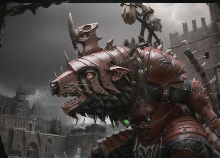 queek, aggressive look, detailed facial features, castle ruins in the background, raining ,wearing armor,  toned, full-length photo, helm, 70mm lens, symmetrical,posing, monster,(small red areolas:1.2), athletic, sharp, textured skin, perfect body,  1boy, realistic, detailed, slim, (perfect fingers:1.2), amused,  photographed by a Nikon Z7 II Camera,(high detailed skin:1.2),8k uhd,    <lora:QueekV2:0.8>