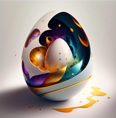 a colorful egg with a cracked shell and paint splatters on it's side and (a white background:1.45), gradient, gradient_background, grey_background, musical_note, no_humans, pokemon_\(creature\), water drop, clouds| a butterfly inspired by archangel, flying in the sky majestic, 5 lights, max level, nagito kashin, murata, james jean, digital painting, vrayetriclighting, enchanted, hilight, highly detailed, art style by versace jones and Greg Rutkowski CG, concept art, wide angle