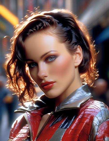 <lora:kyl4c0l3-000014:1>portrait photo of kyl4c0l3 woman,,  as a movie star, red lipstick, turtleneck sweater, buttoned up jacket, (trousers), modelshoot style, (extremely detailed CG unity 8k wallpaper), photo of the most beautiful artwork in the world, professional majestic oil painting by Ed Blinkey, Atey Ghailan, Studio Ghibli, by Jeremy Mann, Greg Manchess, Antonio Moro, trending on ArtStation, trending on CGSociety, Intricate, High Detail, Sharp focus, dramatic, photorealistic painting art by midjourney and greg rutkowski, (walking down the street), (looking at viewer), (detailed eyes:1.2), (windblown hair:1.2), (perfect eyes:1.3), ((closeup portrait:1.2)), (bokeh)