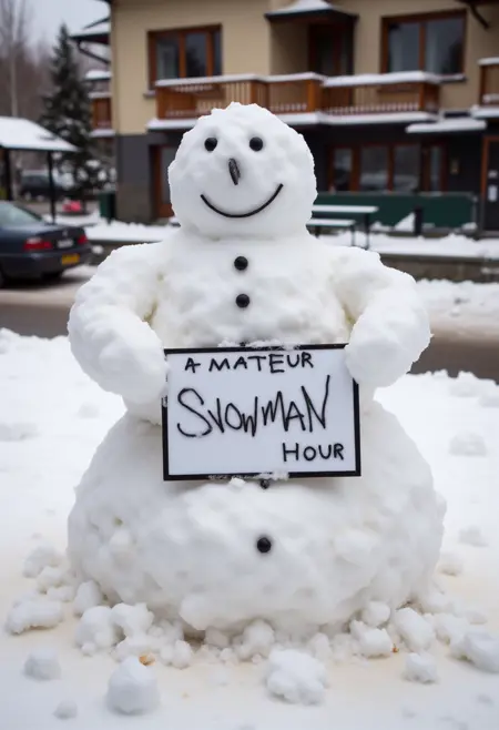 Amateur Snowman Sculptor [FLUX]