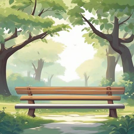 cute bench on plain background