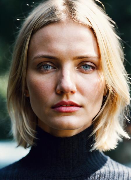 analog style, modelshoot style, A stunning intricate full color portrait of (sks woman:1), wearing a black turtleneck, epic character composition, by ilya kuvshinov, alessio albi, nina masic, sharp focus, natural lighting, subsurface scattering, f2, 35mm, film grain, <lora:locon_cameron_v1_from_v1_64_32:1.3>