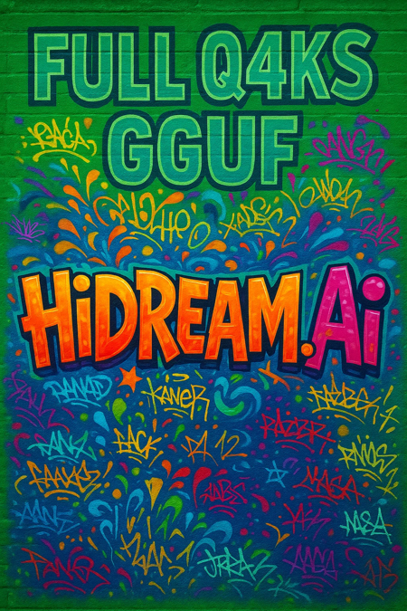 HiDream I1 FULL [GGUF+FP8+F16] with ComfyUI workflow Q4KS
