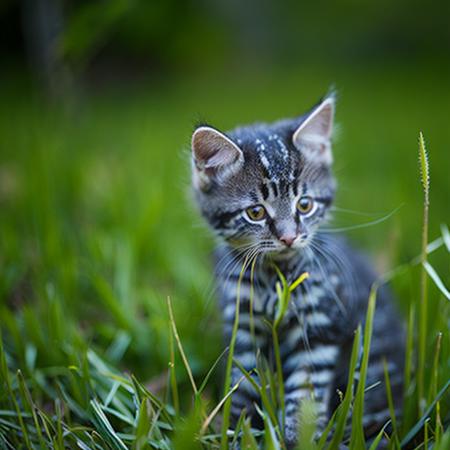 <lyco:Kitty:1.0>   kitty  in the green grass,