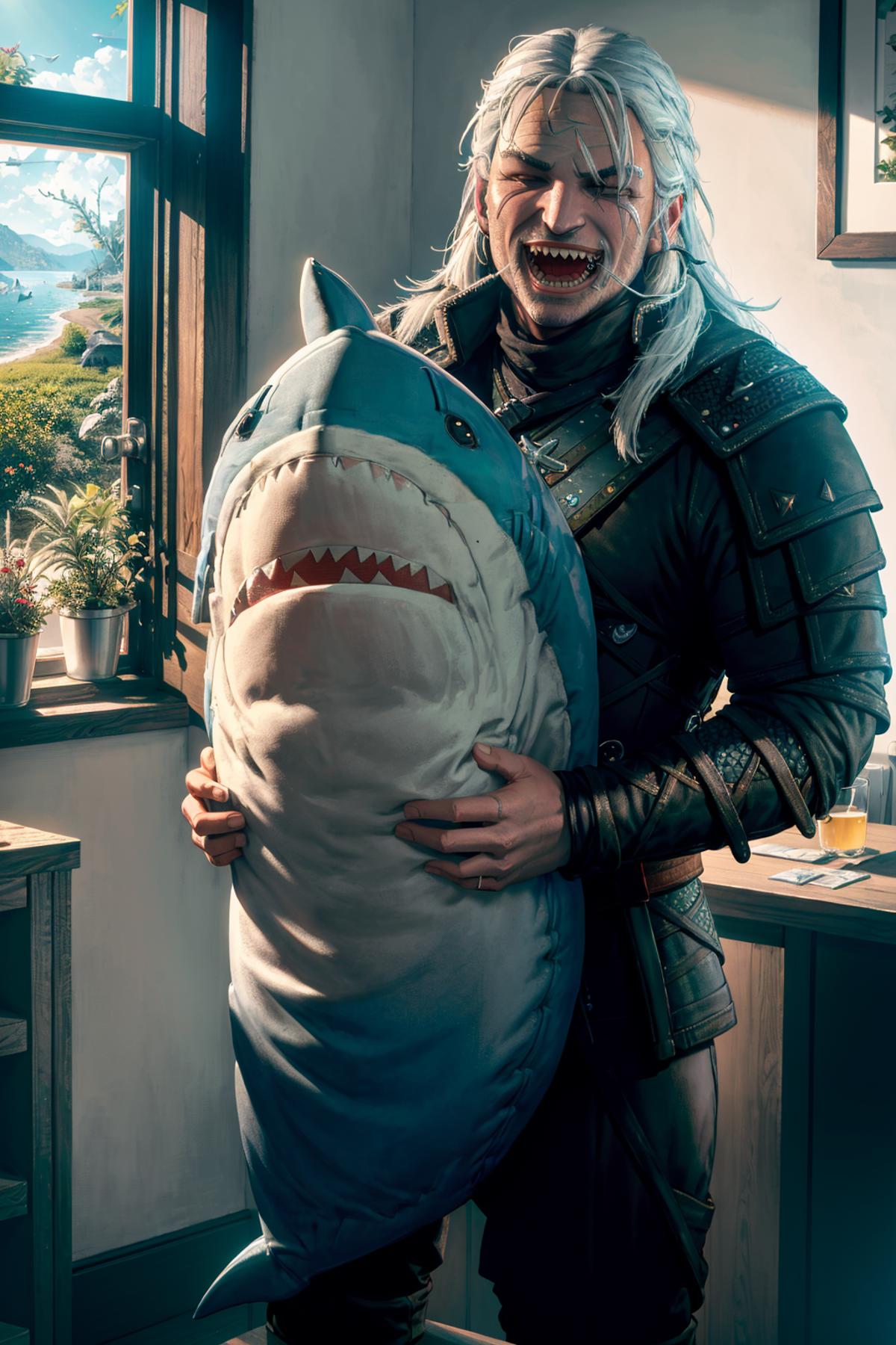 fluffy shark cushion image by Junbegun