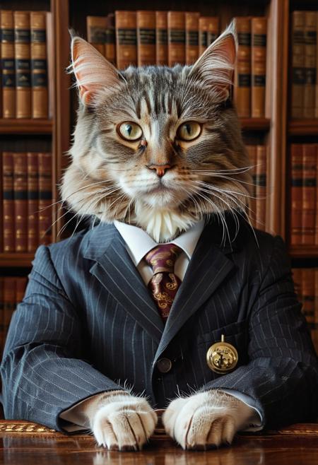 cat advocate, suit, cat lawyer, cat attorney,