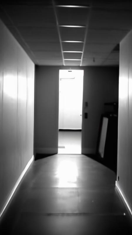 security cam footage of a liminal space, strange, gives off a creepy vibe