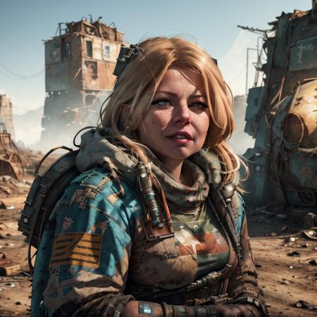 <lora:ZuzanaCaputova:.95>, Portrait of ZuzanaCaputova as postapocalyptic bounty hunter