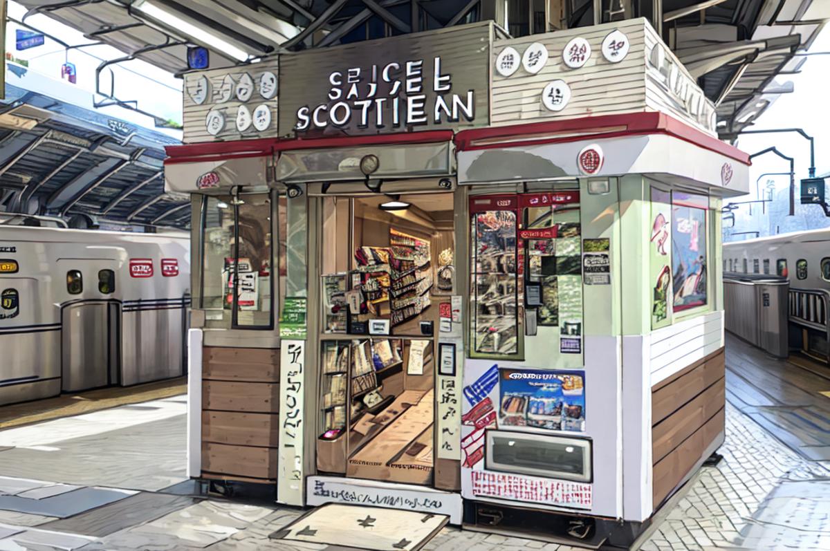 東京駅 東海道新幹線ホームのデリカステーション＆アイスクリーム自販機 image by swingwings