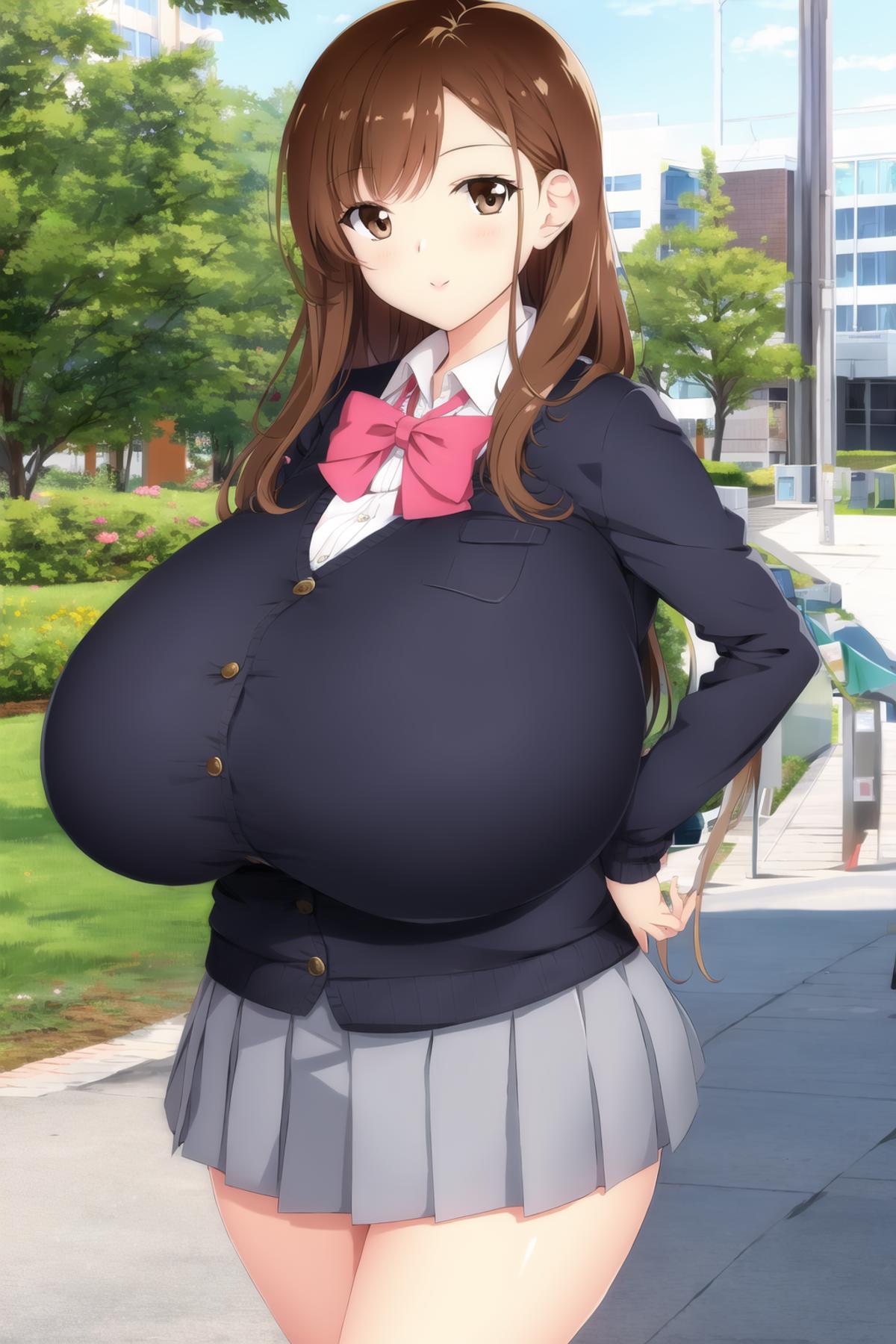 Gigantic anime breast