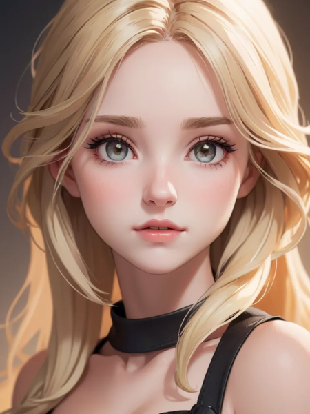 highres,best quality ,blonde girl,face up