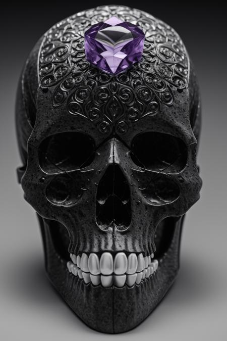 Human skull carved from clear amethyst crystal,vantablack background,single white spotlight,(composition{[.707_trigonometric_discretization_scalar*1.618033988749895âlighting_angle_quantization_color_reflection_modeling_aesthetic_spacing_principles*scene_structure]}),(quality{[intricate_insane_exponential_details_8k_resolution_volumetric_lighting_depth_of_field_FullFrame_36x24mm_Nikon_D850_sensor_grain_texture]}),