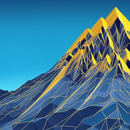 (prismascopes style:1) a computer generated image of a mountain with lines coming out of it <lora:djzPrismaScopesV21_LoraBooth:1>