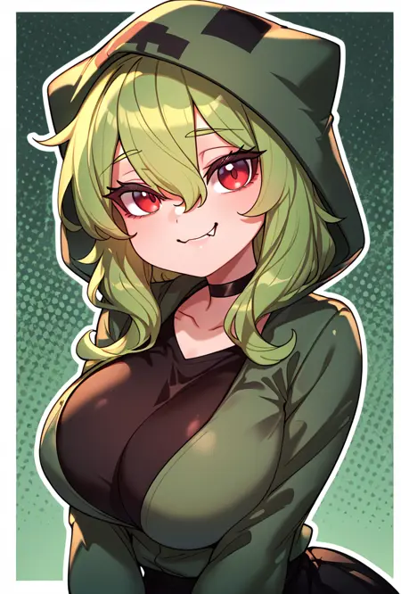 Creeper Girl -- Minecraft comic Merryweather