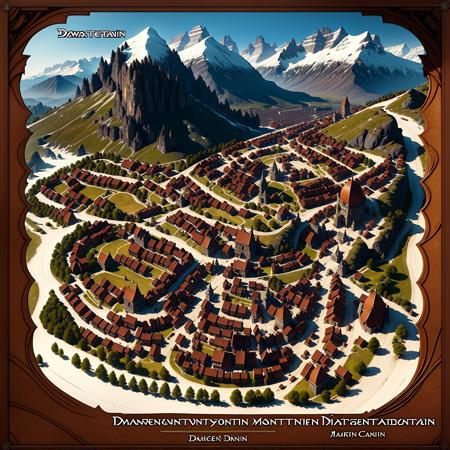 fantasy mountain city map
