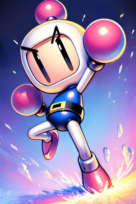 bomberman eyebrows bomb holding bomb