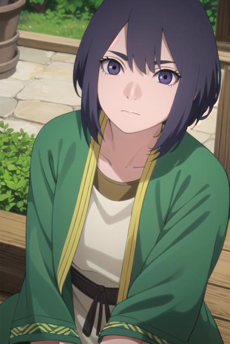 ladykiri, <lora:lady kiri-lora-nochekaiser:1>,
lady kiri, black hair, short hair, hair between eyes, (purple eyes:1.1),
BREAK long sleeves, robe, green robe, obi, dress, white dress,
BREAK outdoors, nature, forest, grass, sky, sun, clouds,
BREAK looking at viewer,
BREAK <lyco:GoodHands-beta2:1>, (masterpiece:1.2), best quality, high resolution, unity 8k wallpaper, (illustration:0.8), (beautiful detailed eyes:1.6), extremely detailed face, perfect lighting, extremely detailed CG, (perfect hands, perfect anatomy),