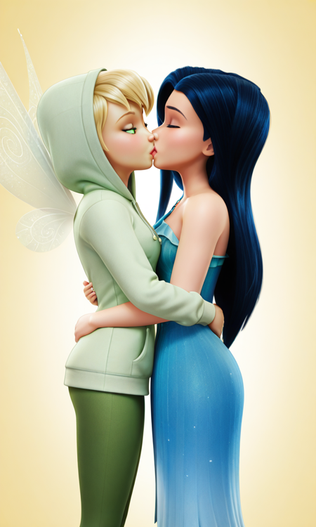 Tinkerbell and Silvermist Silverbell